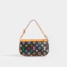 Load image into Gallery viewer, Rear of LOUIS VUITTON x Takashi Murakami Pochette in Black Multi