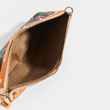 Load image into Gallery viewer, Inside of LOUIS VUITTON x Takashi Murakami Pochette in Black Multi