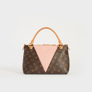 LOUIS VUITTON V Tote BB in Monogram Canvas and Pink Leather