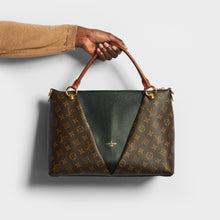 Load image into Gallery viewer, LOUIS VUITTON V Tote MM in Monogram and Black Leather