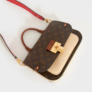 Louis Vuitton Vaugirard Handbag Monogram Canvas with Leather Brown 680281