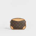 Rear view of LOUIS VUITTON Deauville Mini Monogram Crossbody