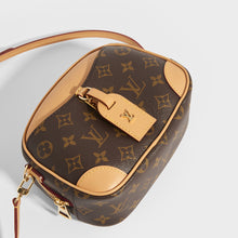 Load image into Gallery viewer, Top down view of LOUIS VUITTON Deauville Mini Monogram Crossbody