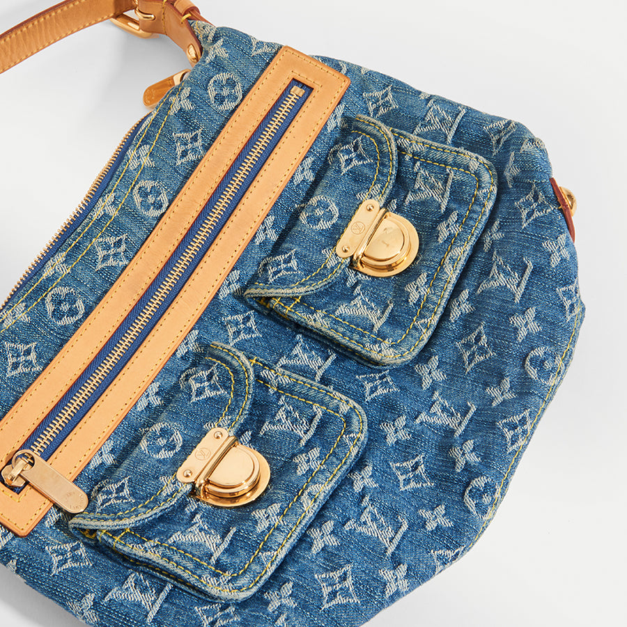 Monogram Denim Baggy PM Shoulder Bag
