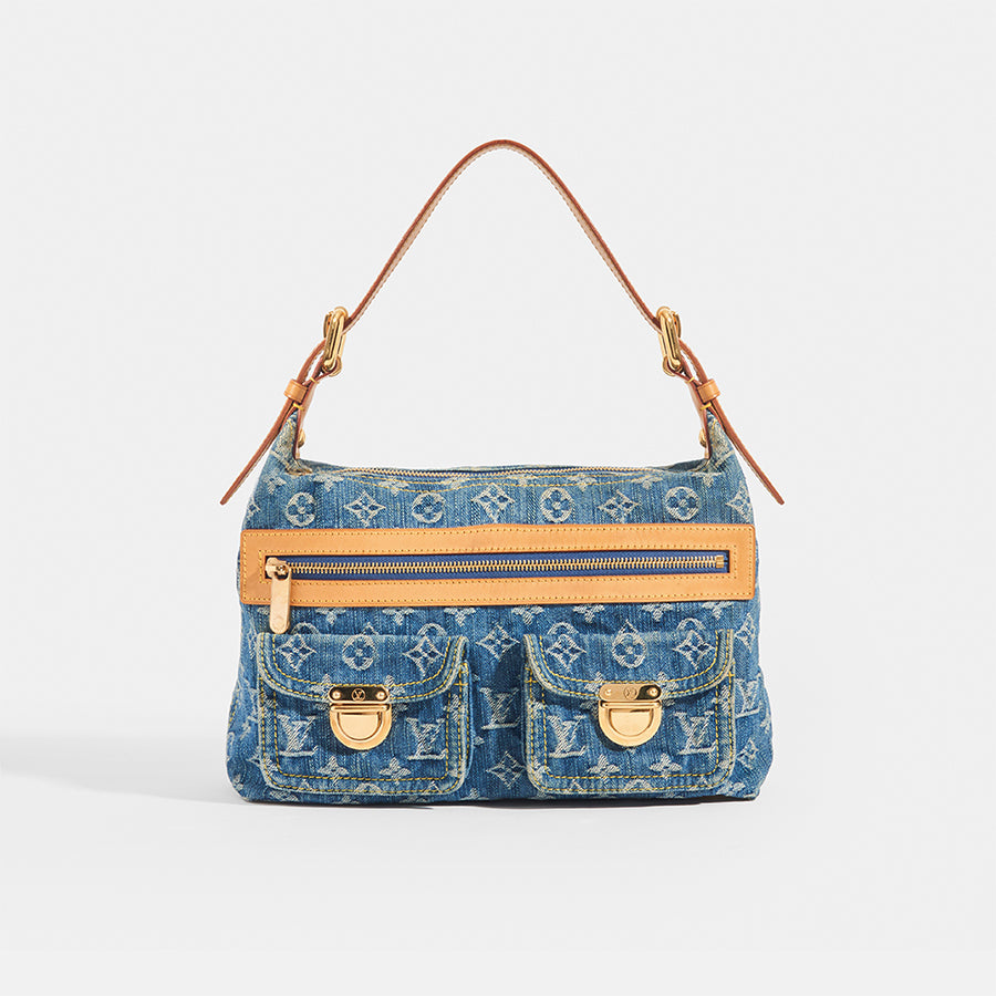 Louis vuitton denim shoulder bag Clearance