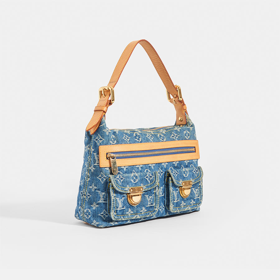 Monogram Denim Baggy PM Shoulder Bag
