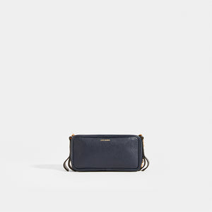 LUTZ MORRIS Elise Small Shoulder Chain Bag in Navy Croc Embossed Leather [ReSale]