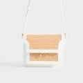 Mini Raffia Trunk Crossbody Bag in White [ReSale]
