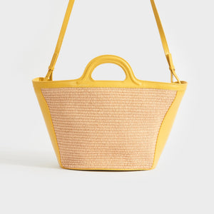 MARNI Small Tropicalia Basket Top Handle Bag in Yellow