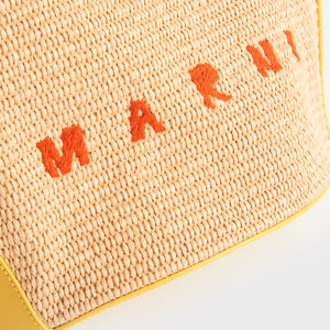 MARNI Small Tropicalia Basket Top Handle Bag in Yellow