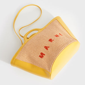 MARNI Small Tropicalia Basket Top Handle Bag in Yellow