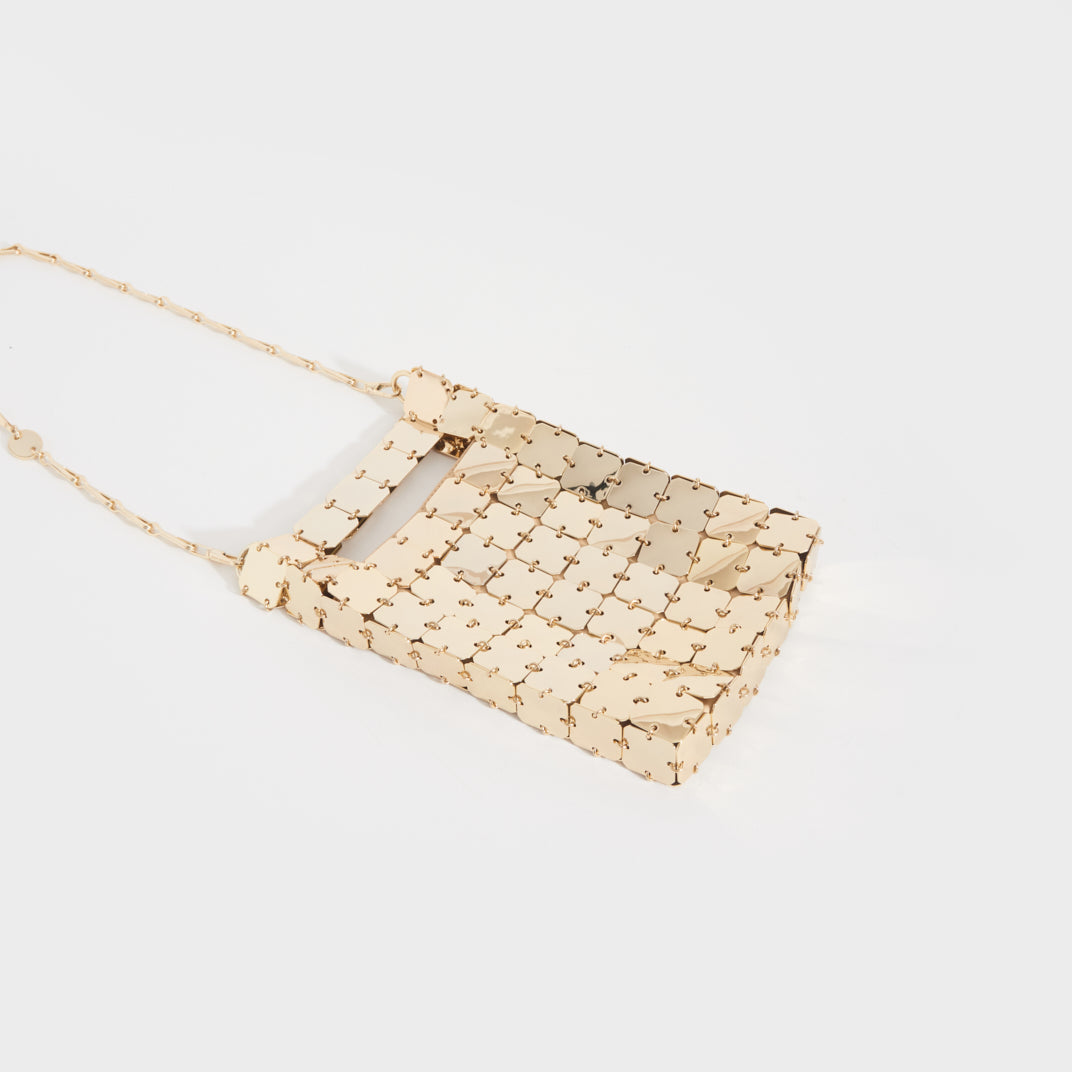 PACO RABANNE 1969 Chainmail Shoulder Bag in Gold