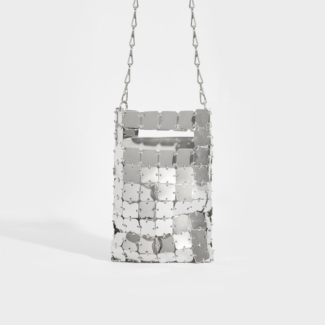 RABANNE 1969 Chainmail Shoulder Bag in Silver