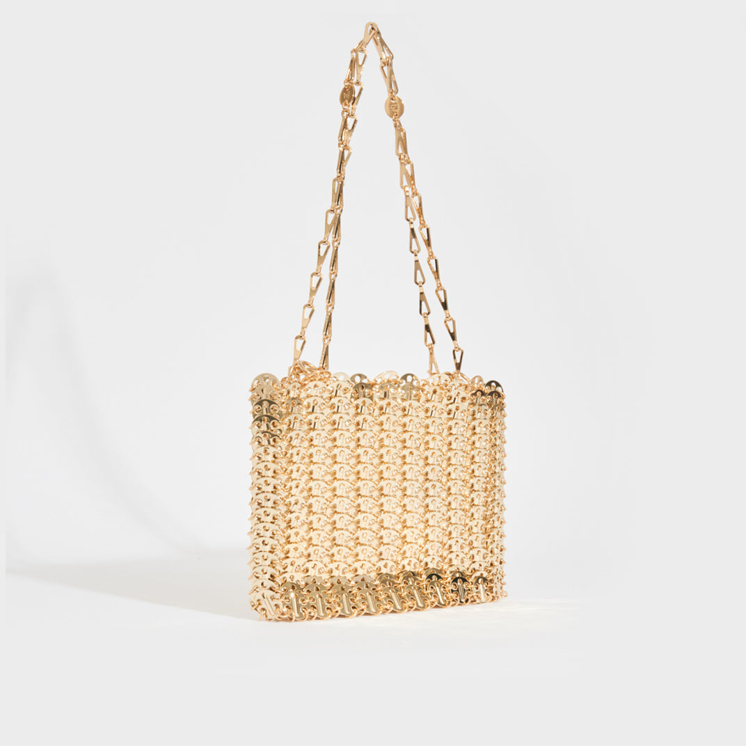 PACO RABANNE Iconic 1969 Chain Shoulder Bag in Gold