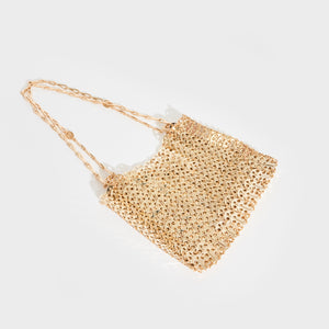 RABANNE Iconic 1969 Chain Shoulder Bag in Gold