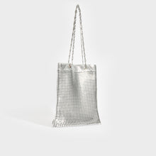 Load image into Gallery viewer, RABANNE Mesh Pixel Tote Bag in Silver