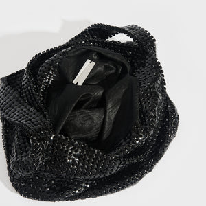 PACO RABANNE Pixel Mesh Moyen Shoulder Bag in Black