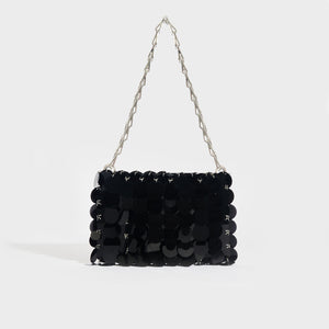 RABANNE Sparkle Shoulder Bag in Black