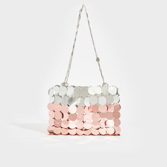 Sparkle Two-Tone Crossbody Bag in Silver/Rose