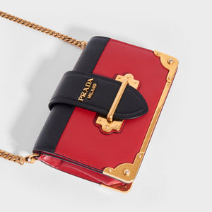 PRADA Cahier Leather Crossbody Bag