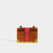 Load image into Gallery viewer, PRADA Cahier Cross Body Bag in Brown Velvet