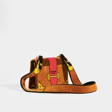 Load image into Gallery viewer, PRADA Cahier Cross Body Bag in Brown Velvet