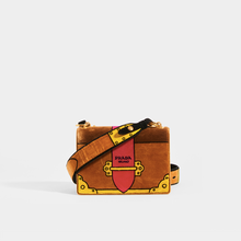 Load image into Gallery viewer, PRADA Cahier Cross Body Bag in Brown Velvet