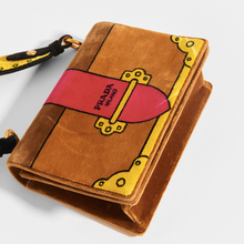Load image into Gallery viewer, PRADA Cahier Cross Body Bag in Brown Velvet