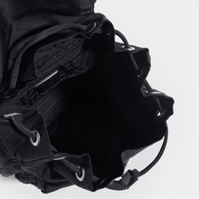 Load image into Gallery viewer, Inside view of PRADA Vintage Small Backpack in Black Nylon