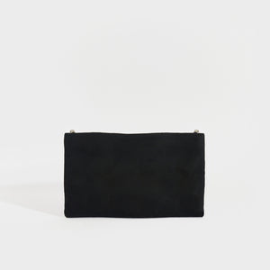 PRADA Catene Crystal Embellished Padded Nylon Clutch in Black