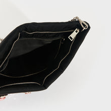 Load image into Gallery viewer, PRADA Catene Crystal Embellished Padded Nylon Clutch in Black