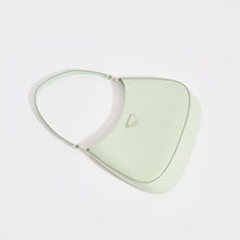 Load image into Gallery viewer, Flat shot of PRADA Cleo Brushed Leather Shoulder Bag in Aqua