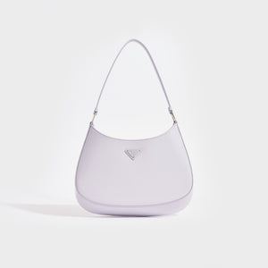 PRADA Cleo Brushed Leather Shoulder Bag in Glicine