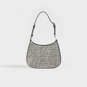 PRADA Cleo Satin Shoulder Bag with Crystals