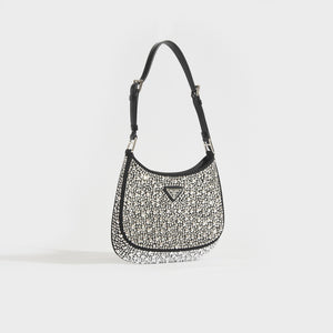 PRADA Cleo Satin Shoulder Bag with Crystals