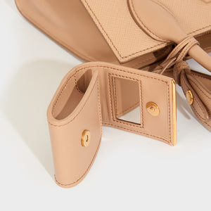 PRADA Double Tote Bag in Beige Saffiano Leather