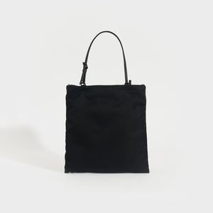 PRADA Floral-Beaded Nylon Bag in Black