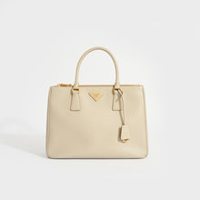 Load image into Gallery viewer, View of the PRADA Galleria Tote in Beige Saffiano Leather