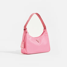 Load image into Gallery viewer, PRADA Hobo Bag in Pink Nylon Side View