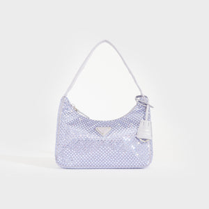 PRADA Hobo Re-Edition 2000 Nylon with Crystals in Glicine