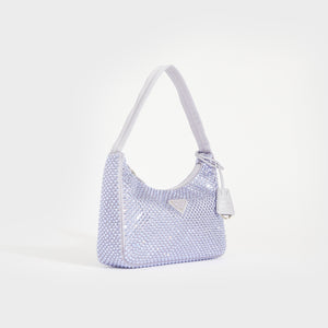 PRADA Hobo Re-Edition 2000 Nylon with Crystals in Glicine