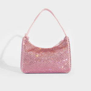 PRADA Hobo Re-Edition 2000 Nylon with Crystals in Pink