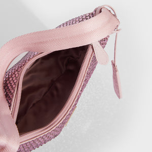 PRADA Hobo Re-Edition 2000 Nylon with Crystals in Pink