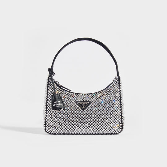 PRADA Hobo Re-Edition 2000 Nylon with Crystals