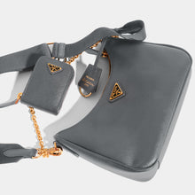 Load image into Gallery viewer, PRADA Hobo Re-edition 2005 Saffiano in Ardesia (Grey)