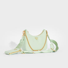 Load image into Gallery viewer, PRADA Hobo Re-edition 2005 Saffiano Leather Crossbody in Aqua