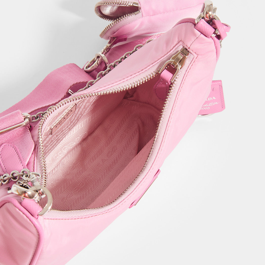 Re-edition leather handbag Prada Pink in Leather - 33069795