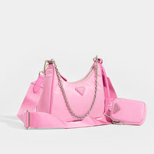 Load image into Gallery viewer, PRADA Hobo re-edition crossbody 2005 nylon in Primula Side