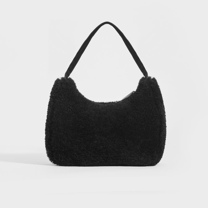Re-Edition 2000 Shearling Shoulder Bag in Black