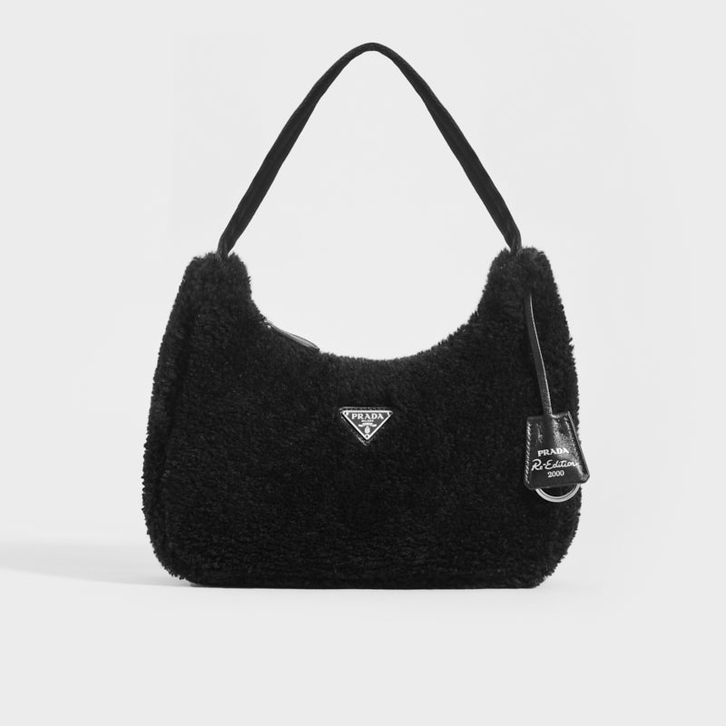 PRADA Hobo Teddy Re-Edition 2000 in Black